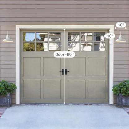 10 Inch Dome Outdoor Gooseneck Barn Lights for Porch (Matte White / 10" Dome)
