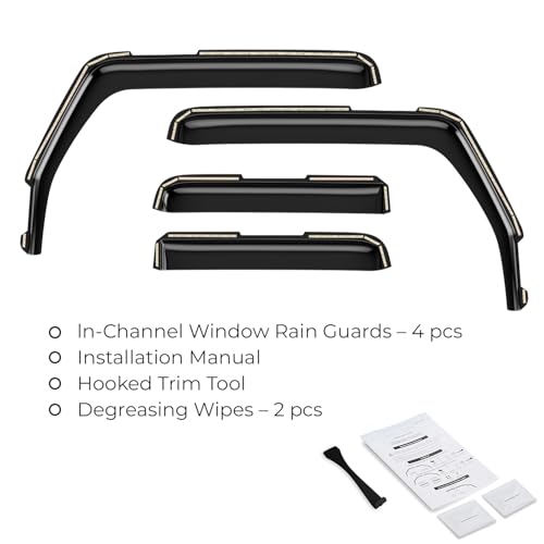 Window Deflectors Smoke Tinted In (For Wrangler JK 07-18)