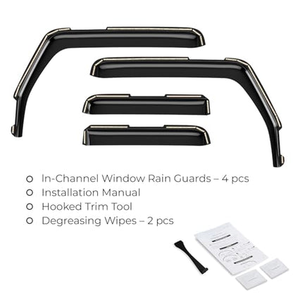 Window Deflectors Smoke Tinted In (For Wrangler JK 07-18)
