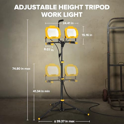 25000 Lumen LED Work Lights with Stand (25000 Lumen)