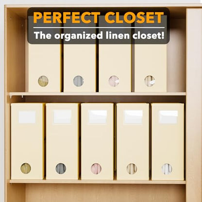 9 Pack Bed Sheet Organizers and Storage (9 pcs / Beige)