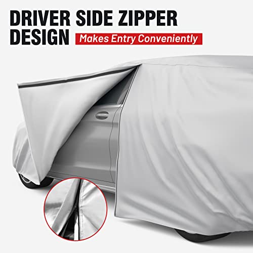 Car Cover Waterproof Custom Fit for Honda CRV Car Cover (Sliver＆Red / Custom Fit CRV)
