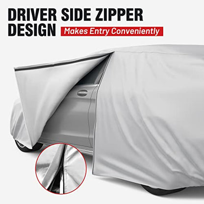 Car Cover Waterproof Custom Fit for Honda CRV Car Cover (Sliver＆Red / Custom Fit CRV)