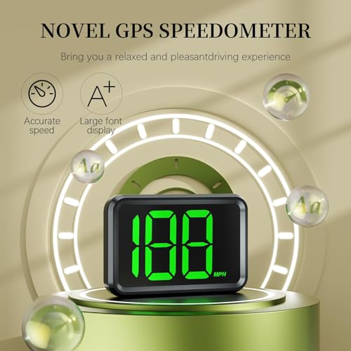 GPS Digital Speed Meter with MPH (X1-green-new)