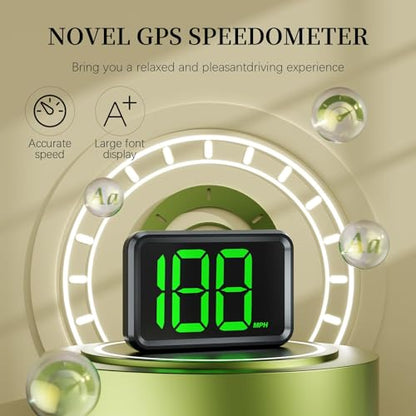 GPS Digital Speed Meter with MPH (X1-green-new)