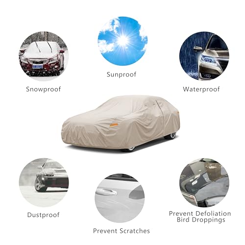 Heavy Duty Car Cover Compatible with 2000 (Custom Fit Chevrolet Tahoe / brown)
