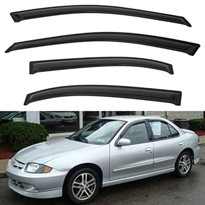 4pcs Window Visors Rain Guards for 1995 (1995-2005 Cavalier & Sunfire)