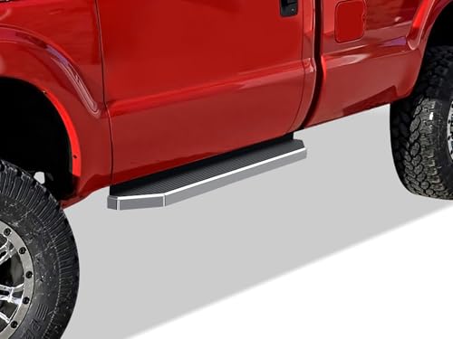 Polished Running Boards Style Compatible with Ford F250 F350 Super Duty 1999 (Polished / Running Board Flat Style)