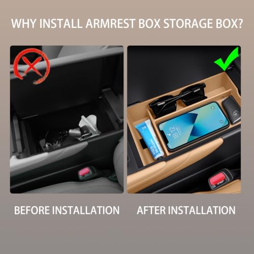Compatible with Lexus ES350 (2026-2027ES/Storage box/brown)