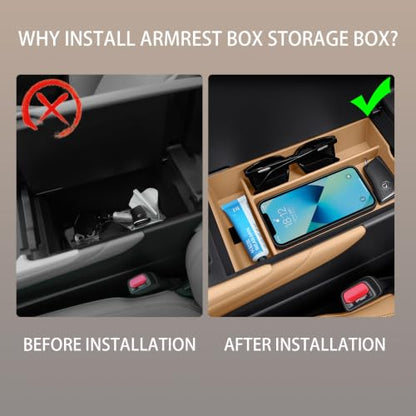 Compatible with Lexus ES350 (2026-2027ES/Storage box/brown)