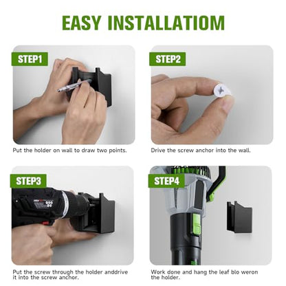 Leaf Blower Wall Mount Holder Compatible with EGO 765 CFM Power+ LB7654 & LB7650 (Black)