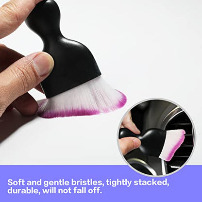 Car Interior Detailing Brush (Black&purple With Cap)