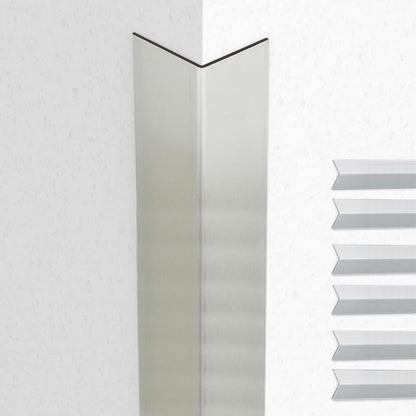 Proflex Wall Corner Protector (1-1/2 x 48 In - (6PCS) / Brushed Aluminum)