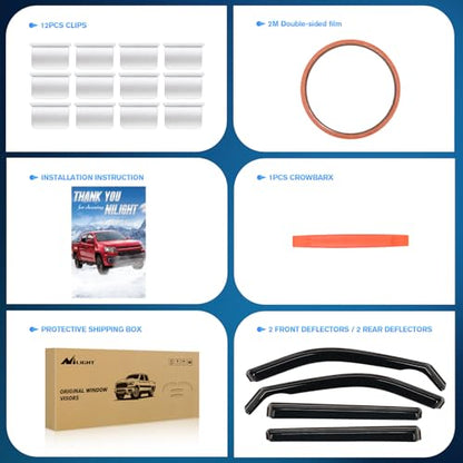 Vent Window Visors for Jeep Compass 2017 (Compass 2017-2026)
