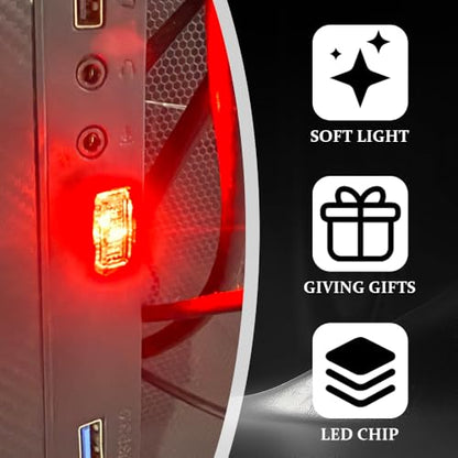 4PCS Mini USB LED Car Light (Red)