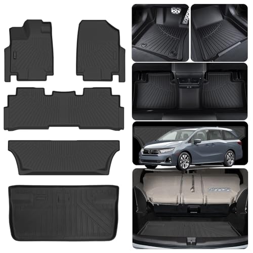 Floor Mats & Trunk Mats for Honda Odyssey 2018 (2018-25|For Odyssey|Full Set)