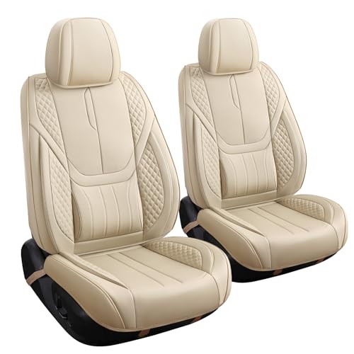 Universal Car Seat Covers for SUVs Sedans Trucks Beige (Beige / Full-Set)