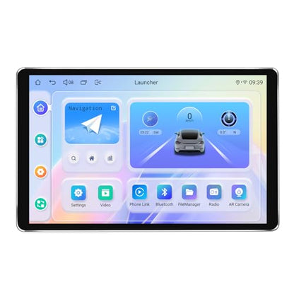 Single Din Touchscreen Radio 10.1 Inch Car Stereo with Apple Carplay & Android Auto (8GB+128GB)