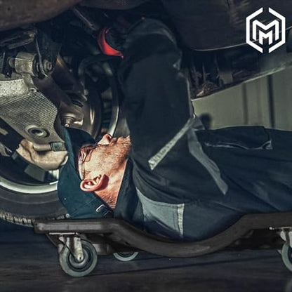 Mechanic Roller Creeper with Padded Headrest (Black / 40")