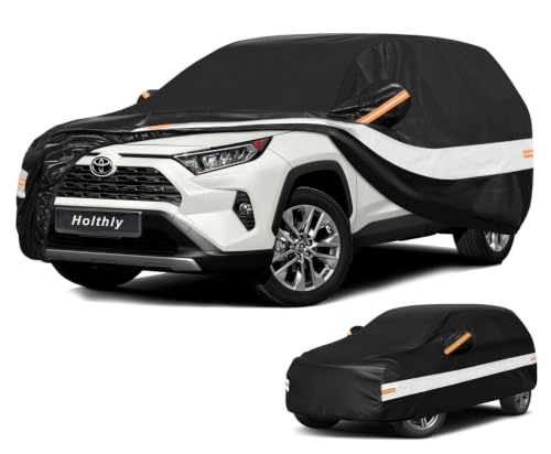 10 Layers SUV Car Cover Custom Fit for Toyota RAV4 RAV 4 (Black Gray / Custom Fit for Toyota Rav4)