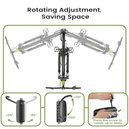Swivel Bike Wall Mount [2 Pack] (Black+Black / 2Pack)