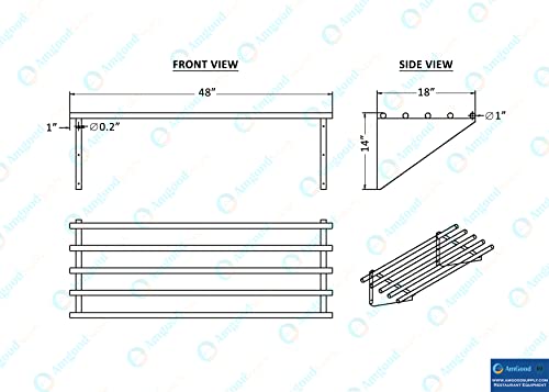 18 in. x 48 in. NSF Stainless Steel Tubular Wall Shelf (18 in. x 48 in.)