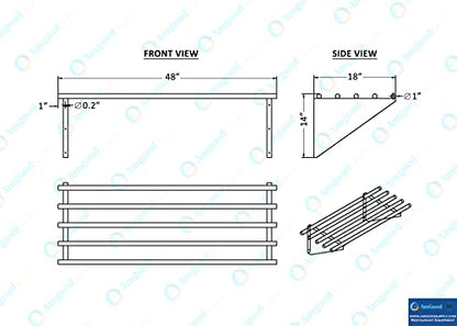 18 in. x 48 in. NSF Stainless Steel Tubular Wall Shelf (18 in. x 48 in.)