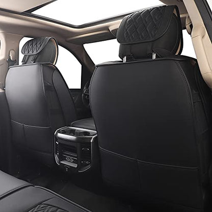 Car Seat Covers for Dodge Ram 2 Pcs Front (2 PCS Front,Black)