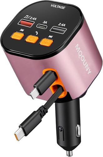 Retractable Car Charger (Pink)