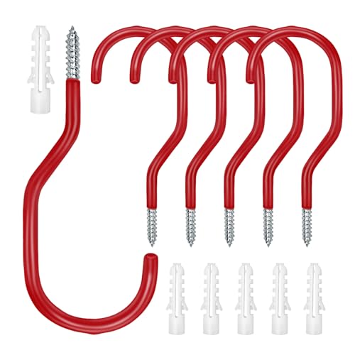 Bike Hooks Heavry Duty 6 (6 Pack / Red)