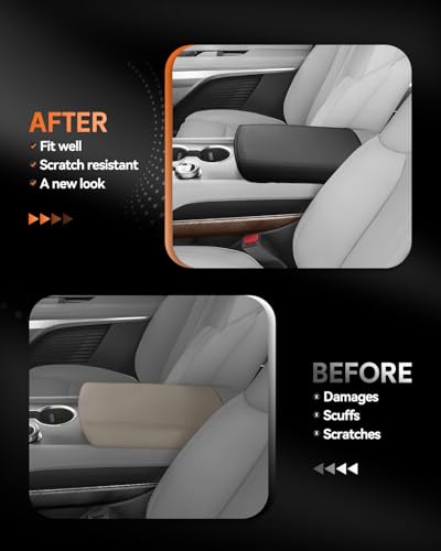 for 2026 Cadillac Vistiq Center Console Cover Armrest Box Cover for 2026+ Vistiq Accessories Console Arm Rest Protector (2026+ Cadillac Vistiq)
