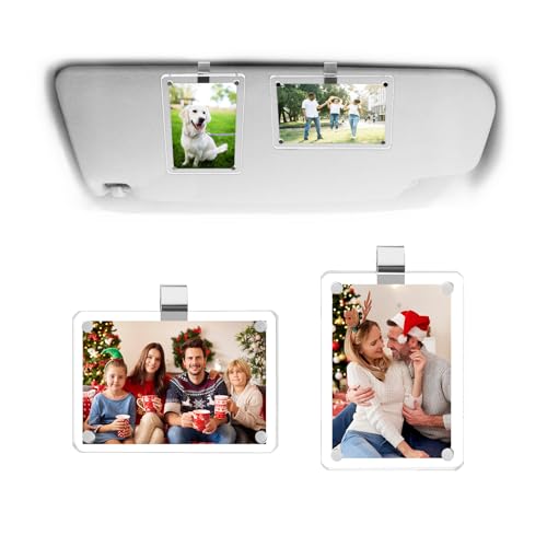 Gift for Boyfriend Husband Girlfriend Dad Car Decorations Interior Picture Holder (2PC)