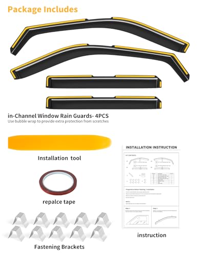 in Channel Window Visors Rain Guards for Ford Explorer 2011 (Fit for 2011-2019 Ford Explorer)
