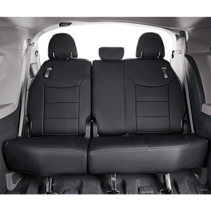Sienna Seat Covers for Toyota Sienna XLE (Leather(Black) / 1st &2nd for 2021-2026 7 Seats 2nd W/NO legrest)