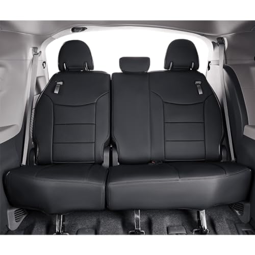 Sienna Seat Covers for Toyota Sienna LE (Leather(Black) / 2021-2026 8 Seats, 1st & 2nd Row Only)