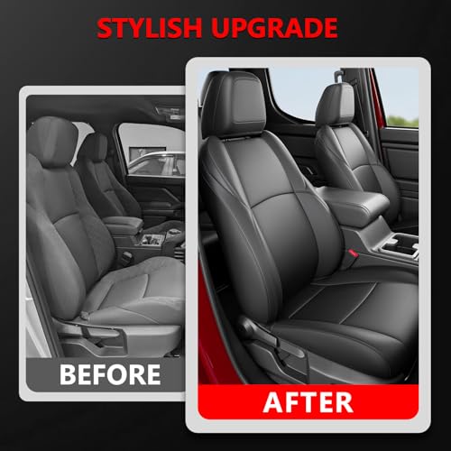 Seat Covers Compatible with 2024 (Full Set,Black / Compatible with 24-26 Tacoma)