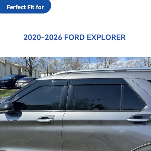 Window Visors Rain Guards for 2020 (2020-2026 Ford Explorer)