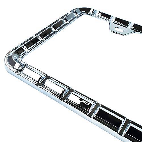 3D Chrome License Plate Frames (Chain Pattern)