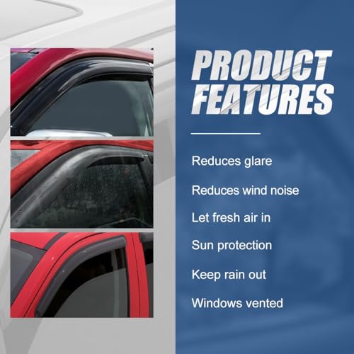 4PCS Tape On Window Visors for 2002 (02-10 Explorer/Mountaineer/Aviator)
