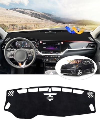 Dash Cover Compatible with Kia NIRO 2017 2018 2019 2020 2021 2022 Dashboard Cover Mat Non (60*33(Kia NIRO 17-22))
