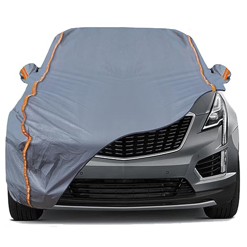 6 Layers PEVA Premium Full Car Cover Fit for SUVs MPV Pickup Sedan hatchback Rain and snow protection (Surrounding reflective strip / SUV-XL ( Fit for SUV 191"- 200" ))