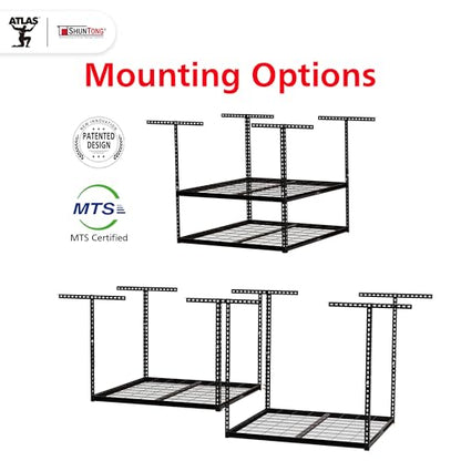 The Atlas Pro 4 x 8 ft Overhead Garage Storage Rack (Hammertone)