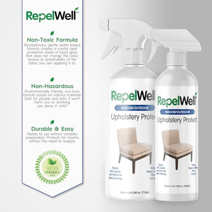 Non Toxic Fabric Protector Spray for Upholstery & Furniture (Upholstery Protect 24oz)