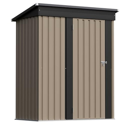 5x3 FT Outdoor Storage Shed (Brown / 5x3 FT)