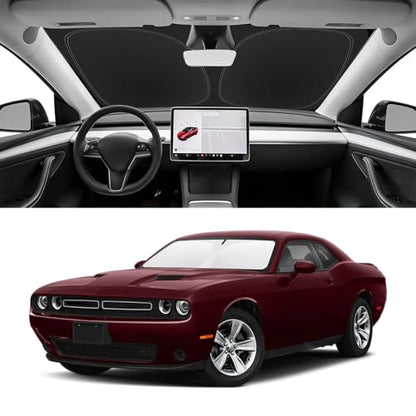 Custom Fit Windshield Sun Shade for Dodge Challenger 2015 (for Dodge Challenger 2015-2023)