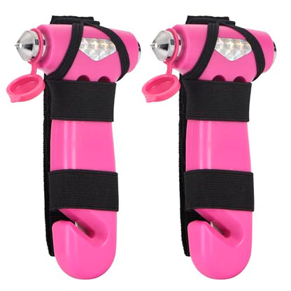Car Window Breaker Seatbelt Cutter and Emergency Glass Breaker (Pink)