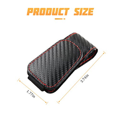 Magnetic Sunglasses Holders for Car Sun Visor (1 Pack / Black/Carbon Fiber)