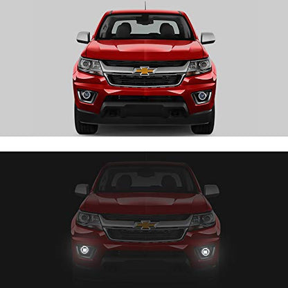LED Fog Lights Compatible with Chevy Colorado Silverado Camaro Tahoe (Chevrolet/GMC/Ford 2007-2018)
