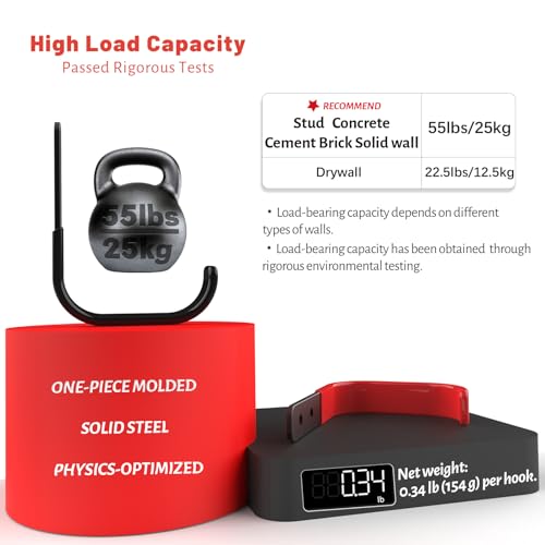 Garage Hooks 4 Inch (Black)