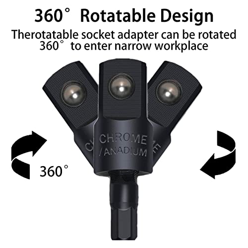 105 Degree Right Angle Drill Adapter Set (4*black)